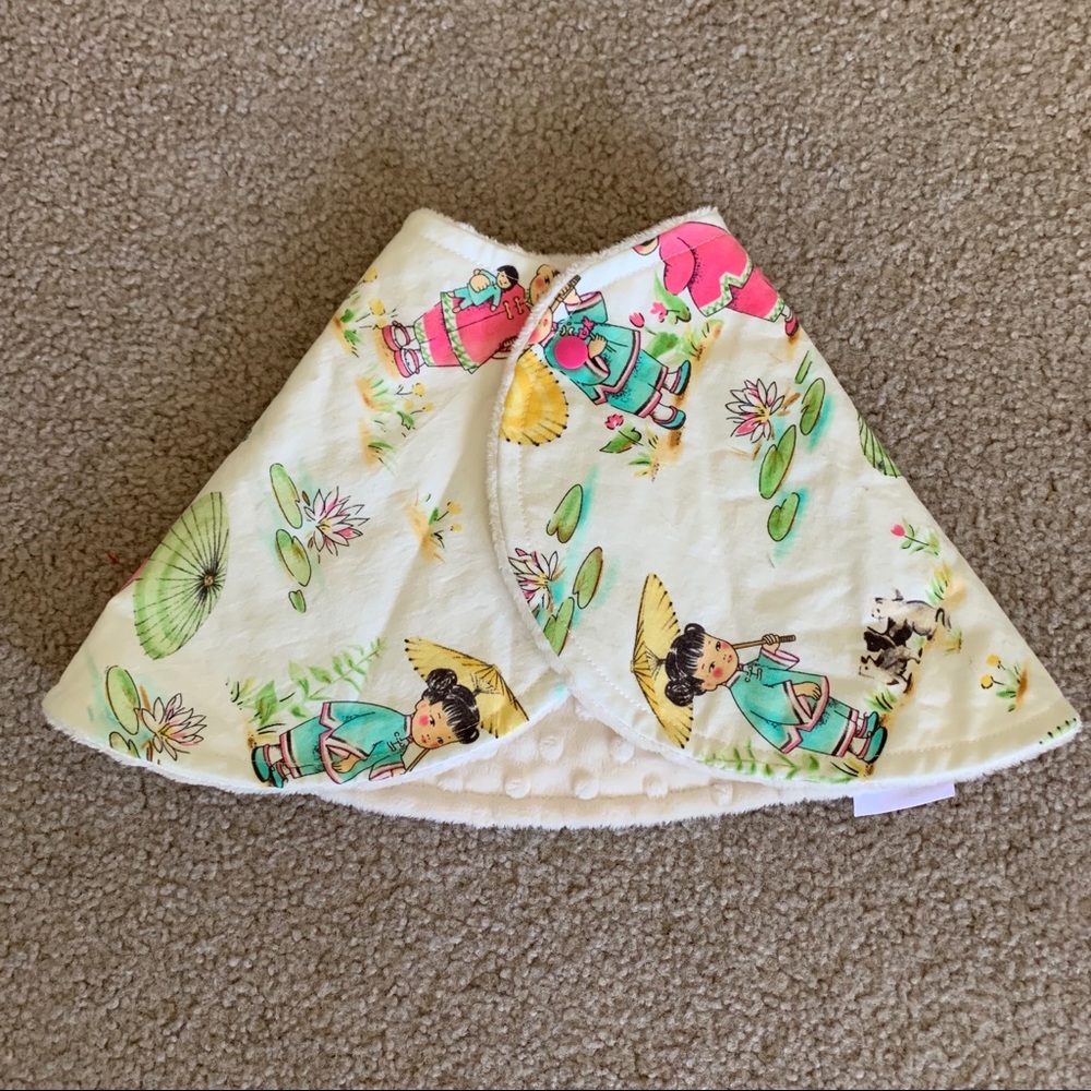 Vintage Japanese Print Baby Shawl